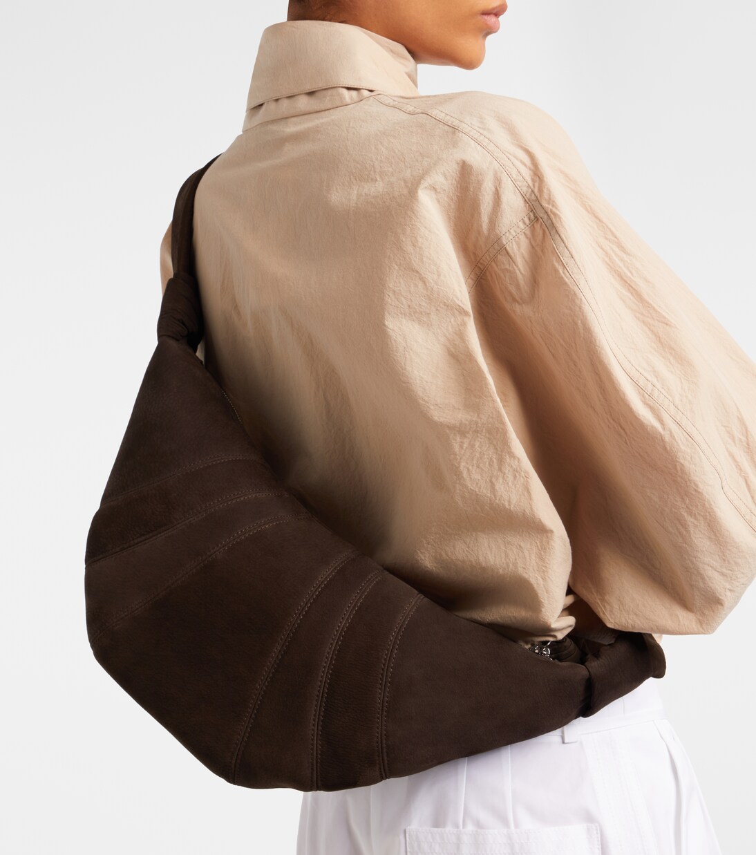 Croissant Medium leather shoulder bag  | Lemaire