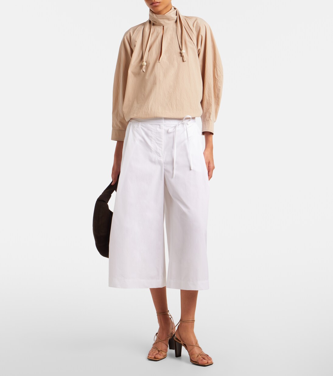 Croissant Medium leather shoulder bag  | Lemaire