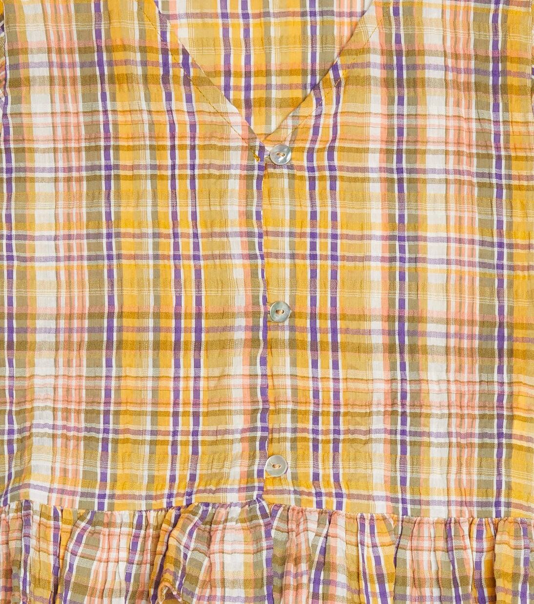 Andrea checked cotton-blend top | The New Society