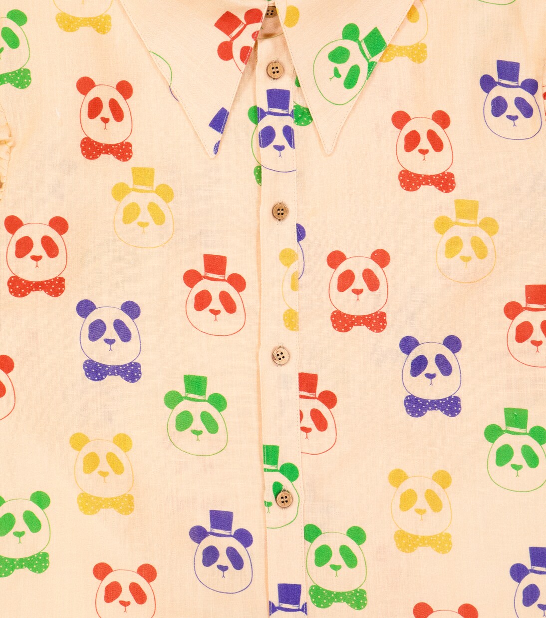 Robe chemise midi imprimée en lin et coton | Mini Rodini