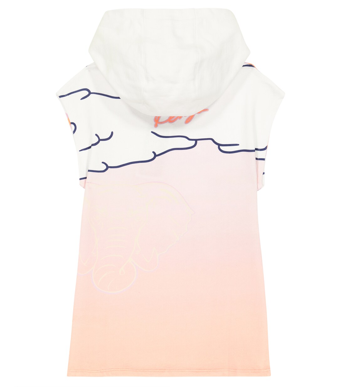 Rainbow printed cotton-blend dress | Kenzo Kids