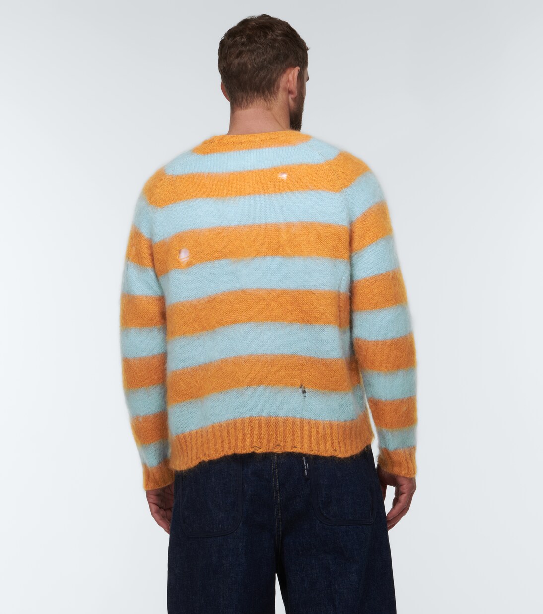 Pull rayé en mohair et laine mélangés | Undercover