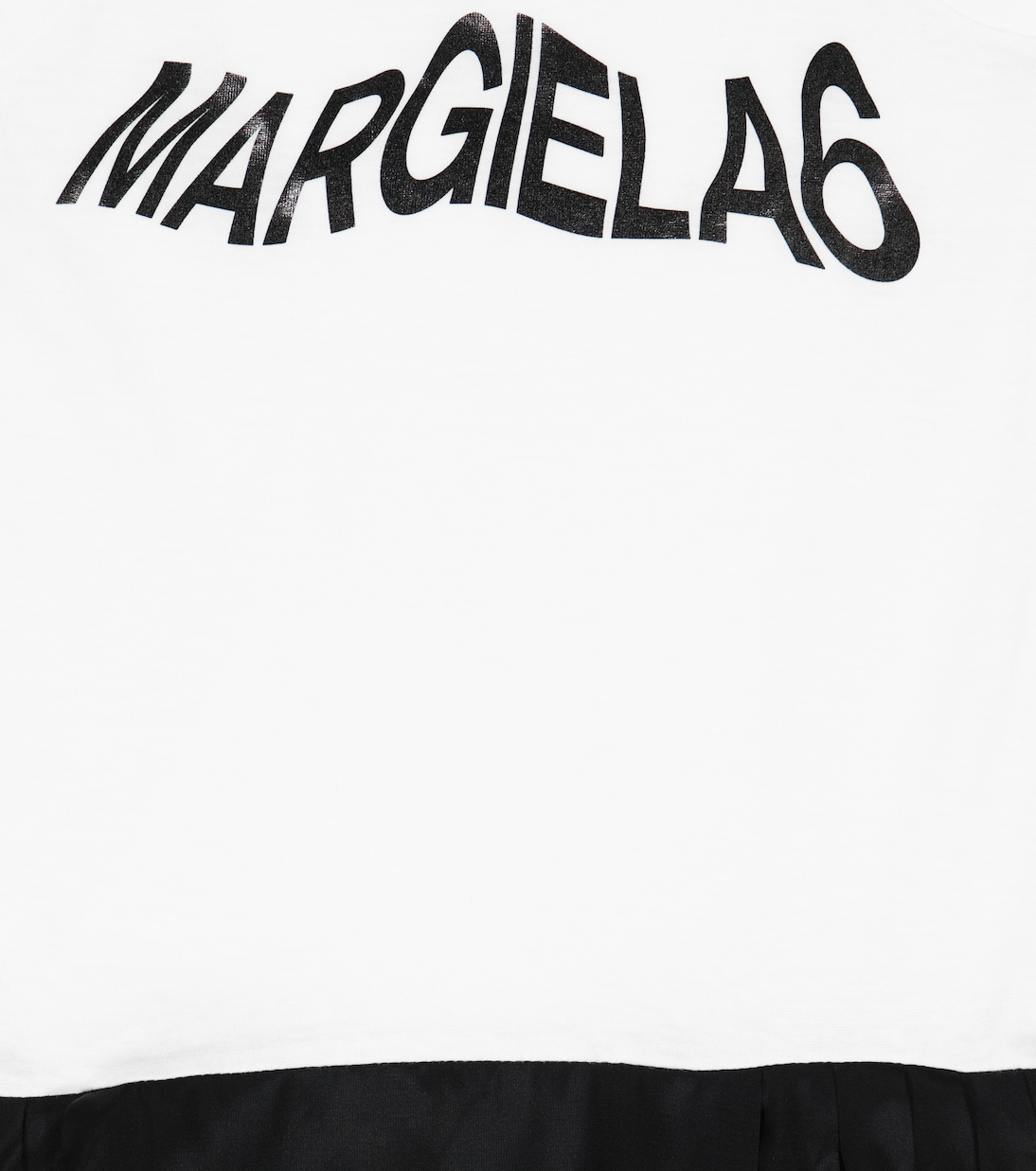 Logo jersey and satin dress | MM6 Maison Margiela Kids
