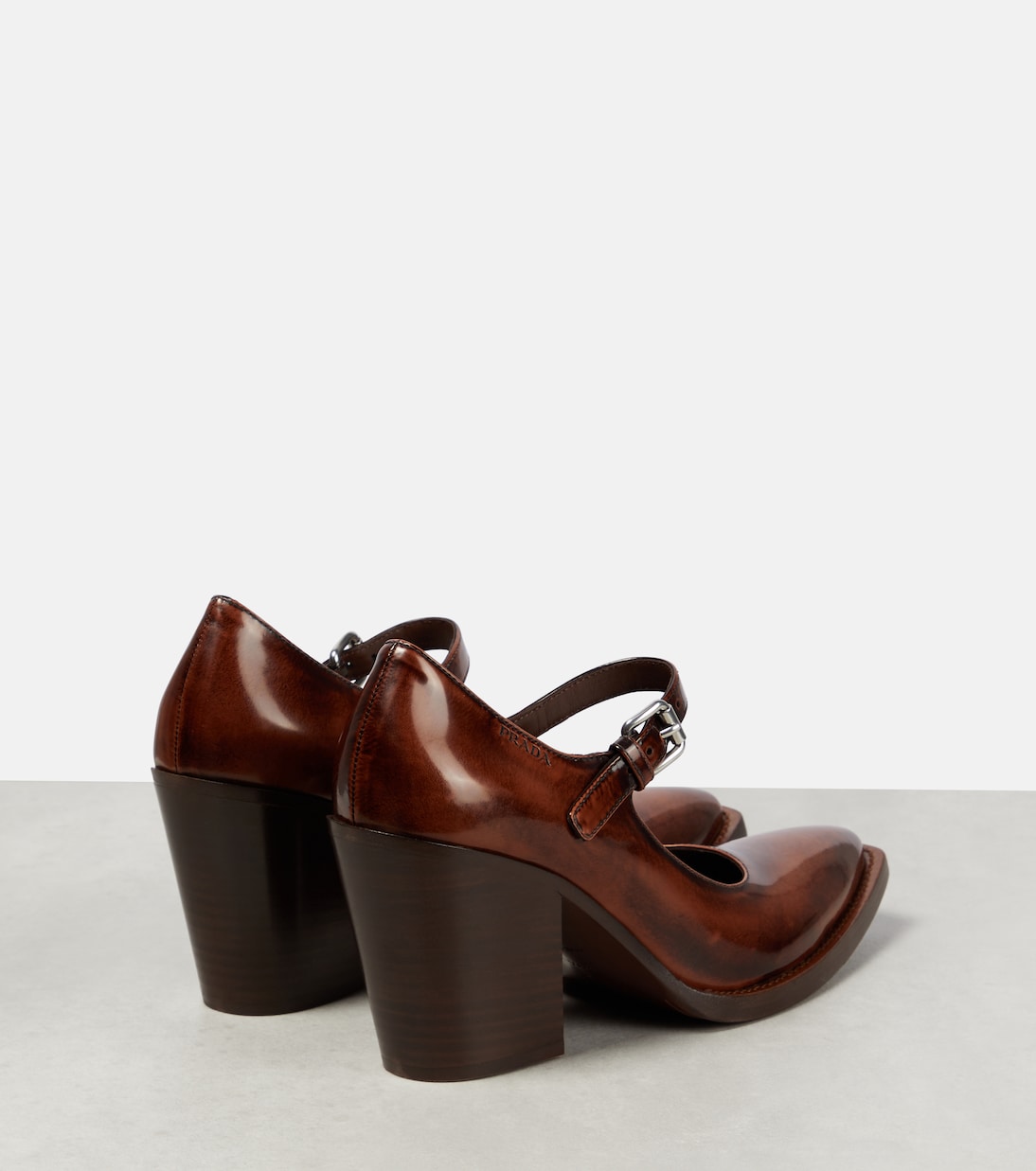 Leather Mary Jane pumps | Prada