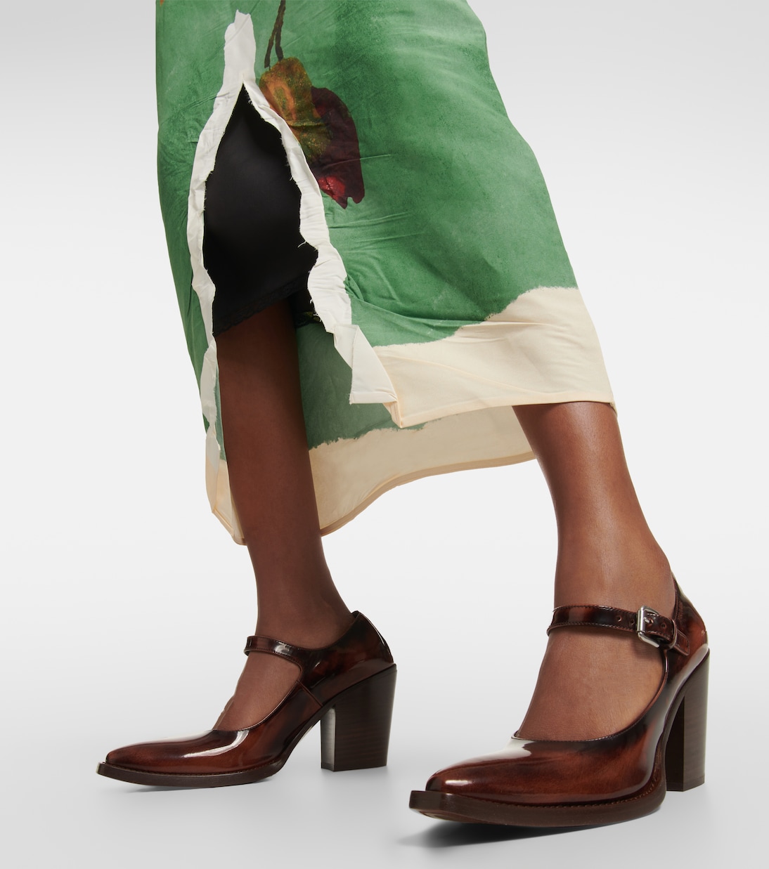 Leather Mary Jane pumps | Prada