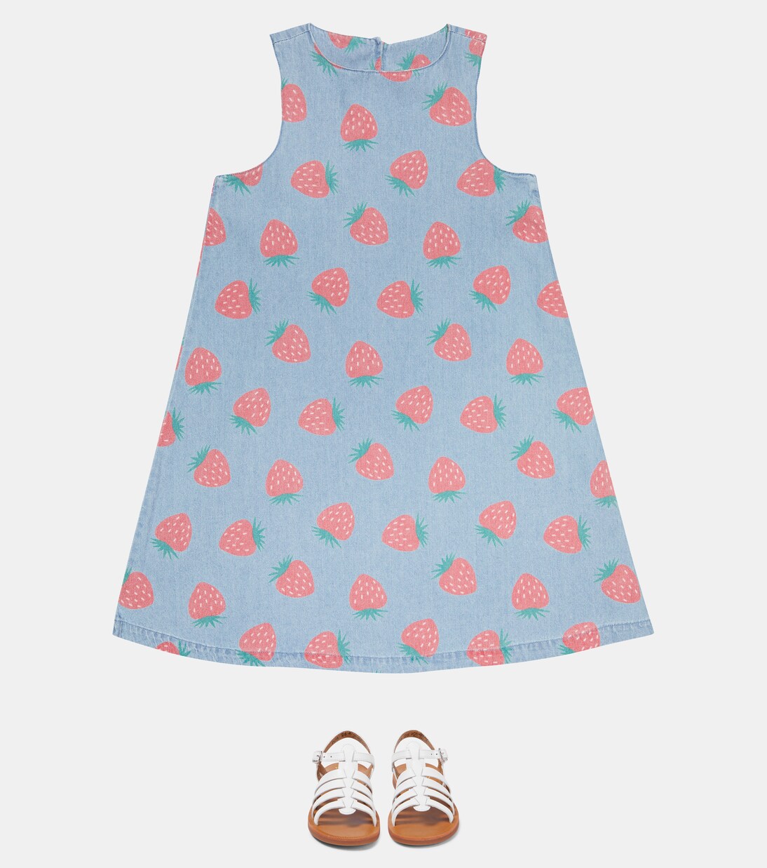 Fraise denim dress | Jellymallow