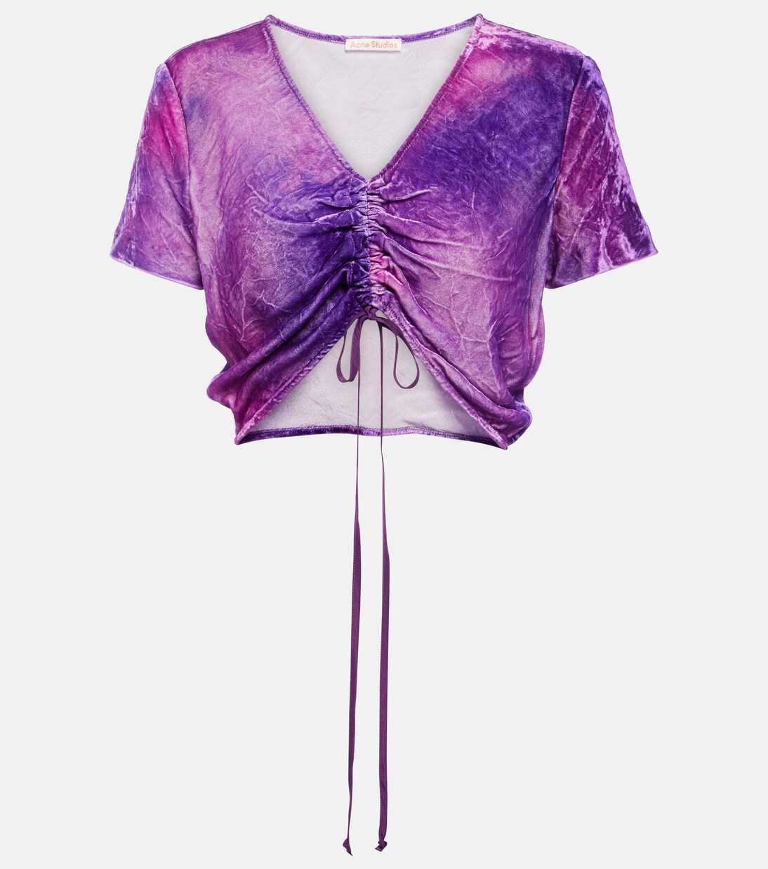 Cropped-Top aus Samt | Acne Studios
