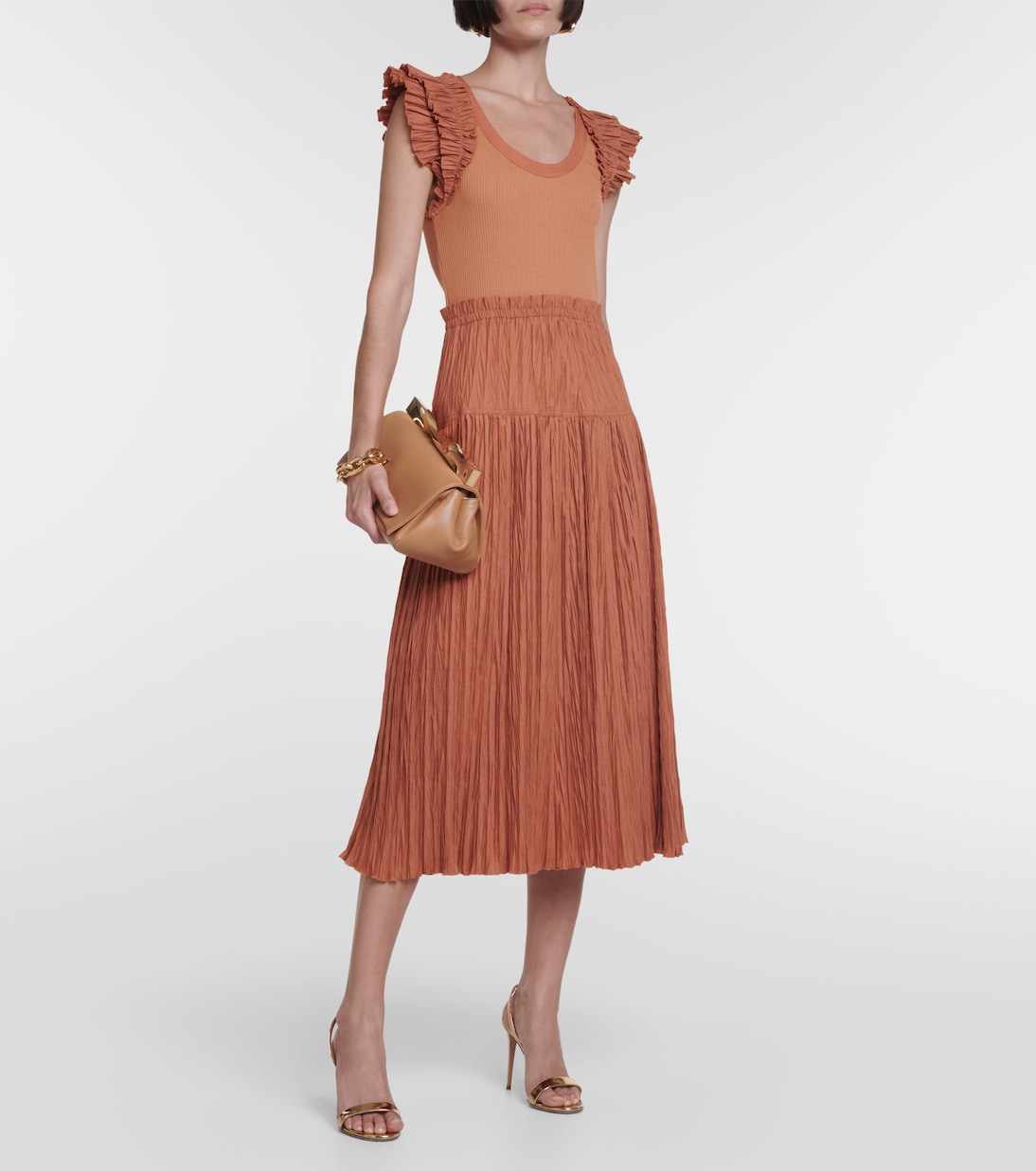 Robe midi Virginia en coton mélangé | Ulla Johnson