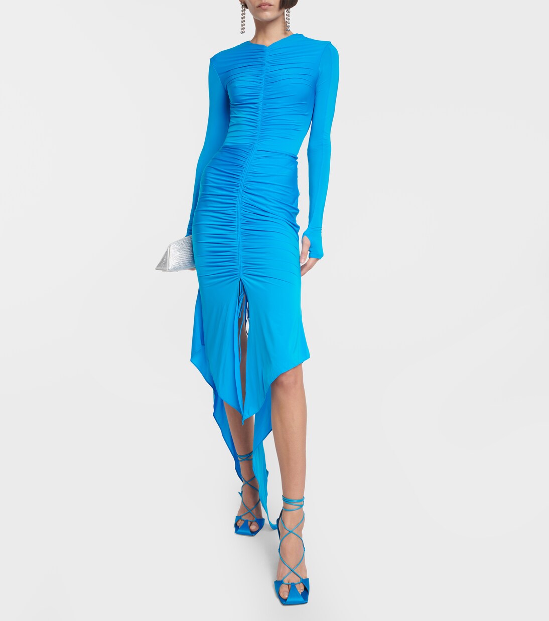 Robe midi Marston en satin | Alex Perry