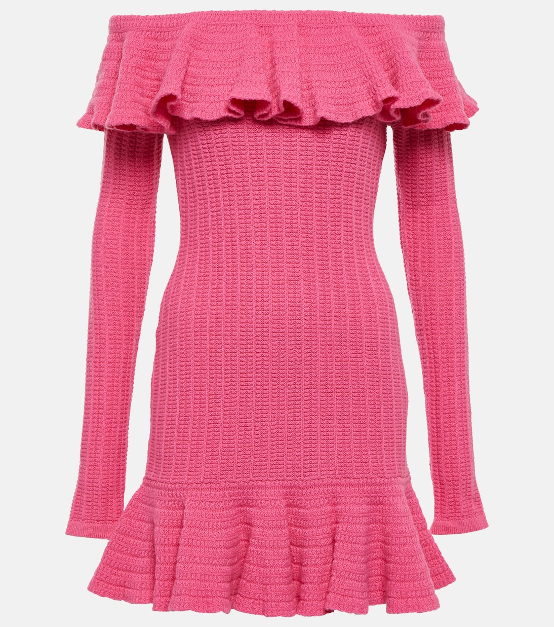 Miniabito con ruches e scollo bardot | Blumarine