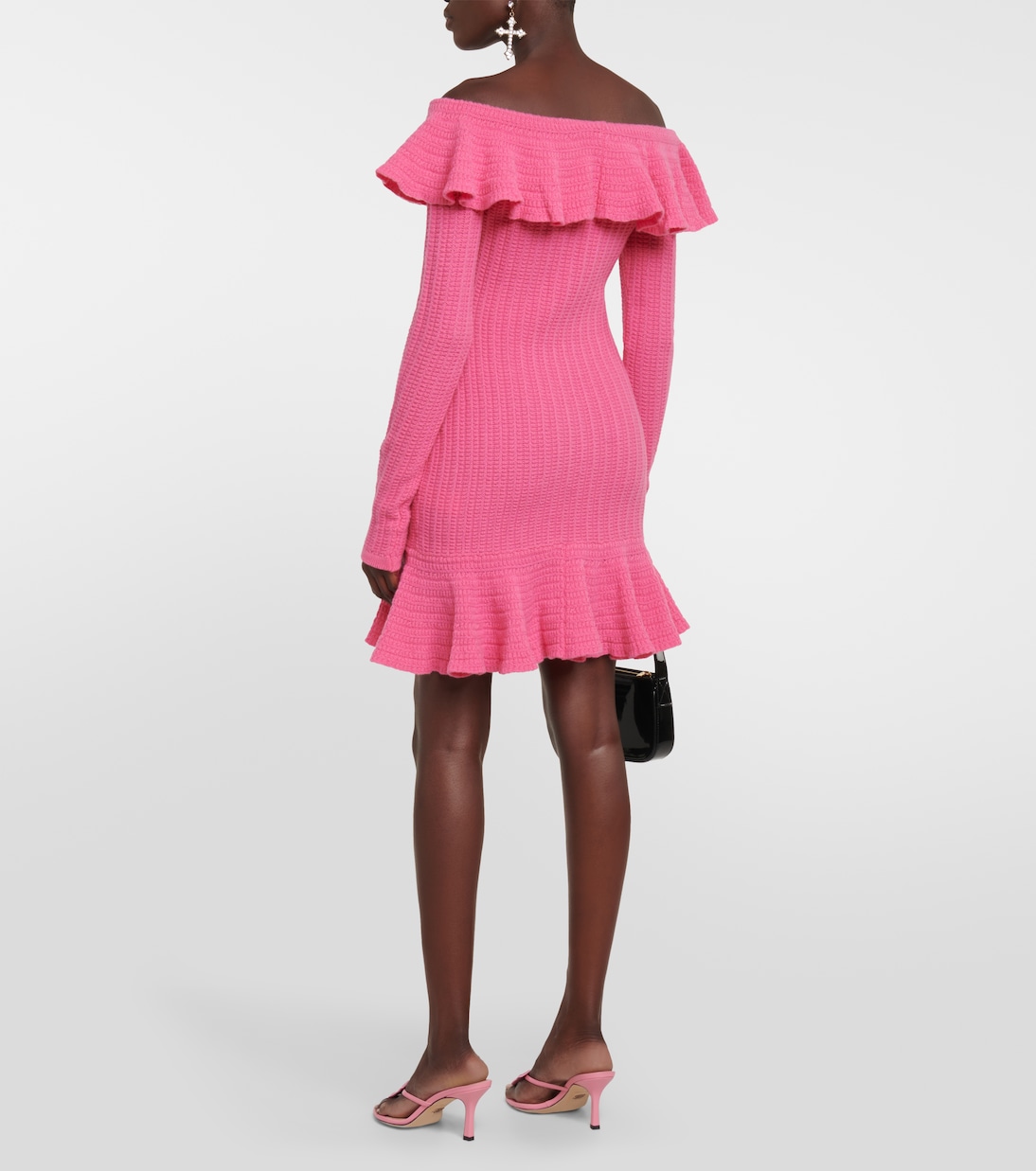 Miniabito con ruches e scollo bardot | Blumarine