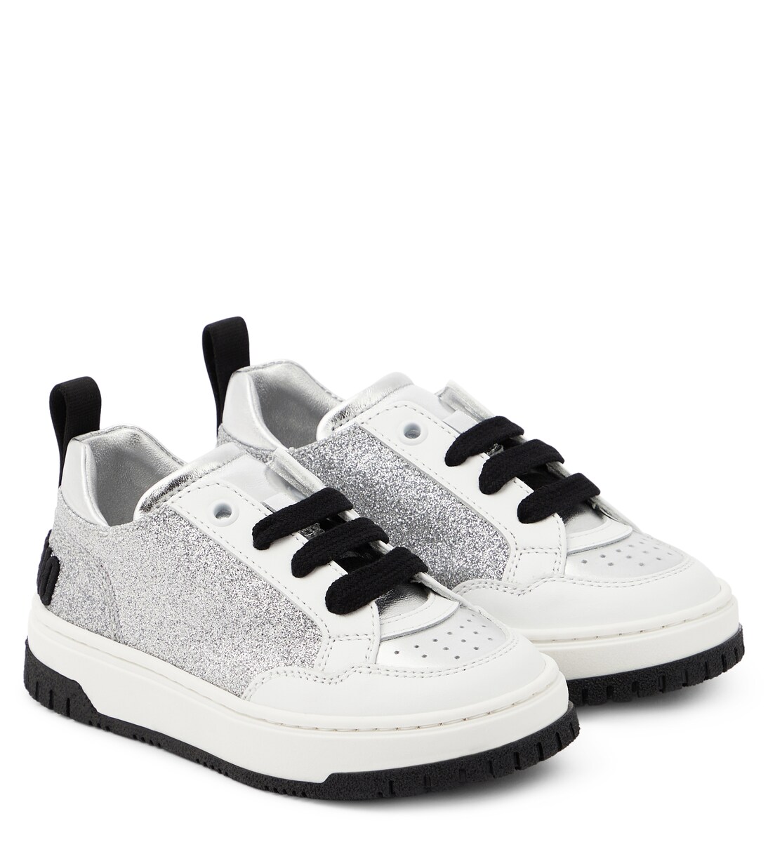 Logo glitter sneakers | Moschino Kids
