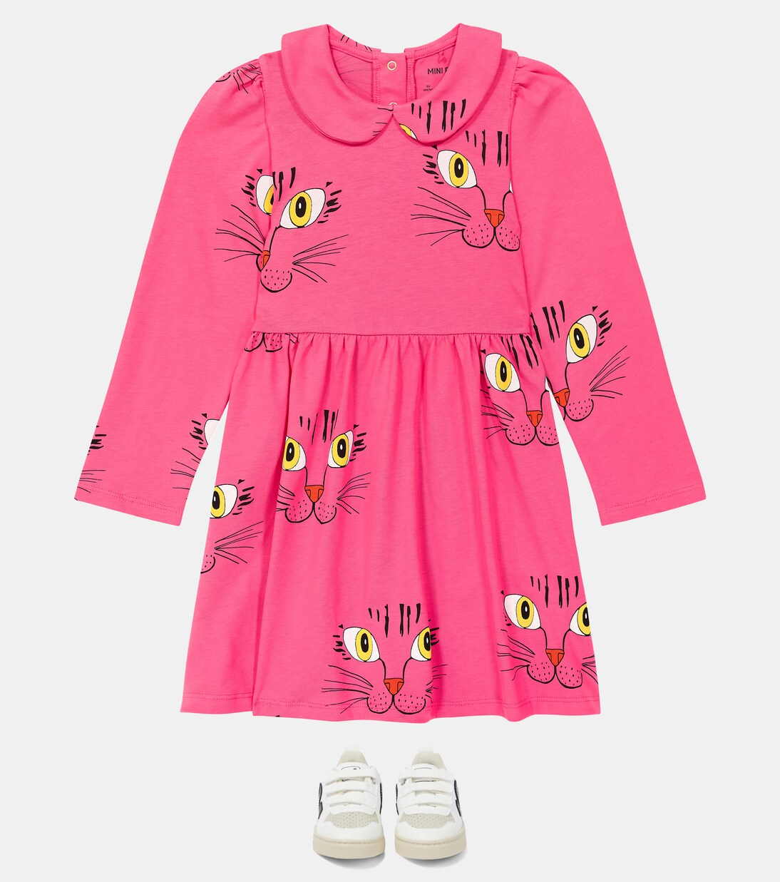 Printed cotton jersey dress | Mini Rodini
