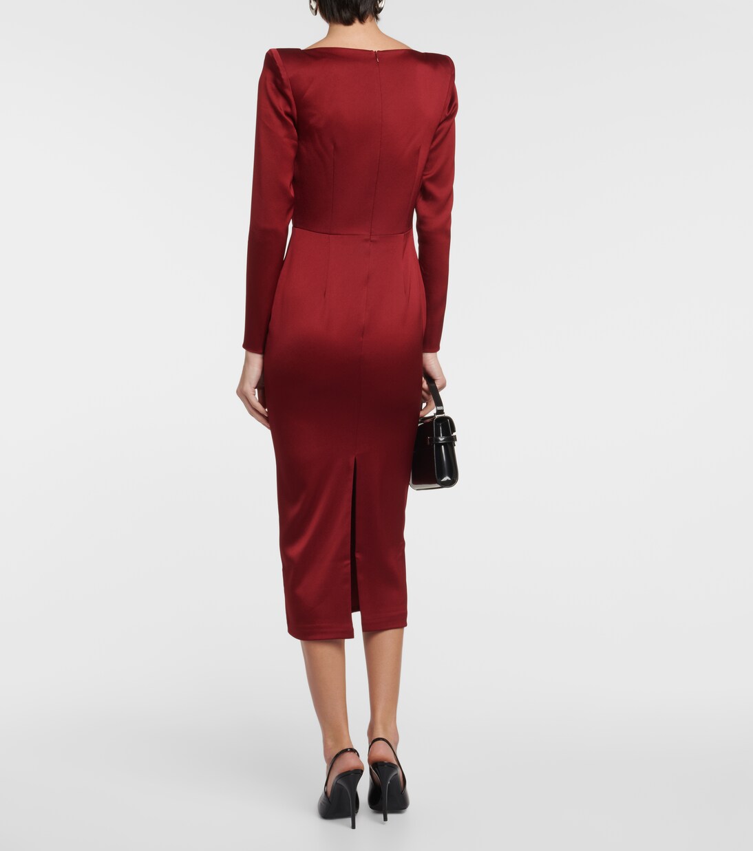 Robe midi en crêpe de satin | Alex Perry