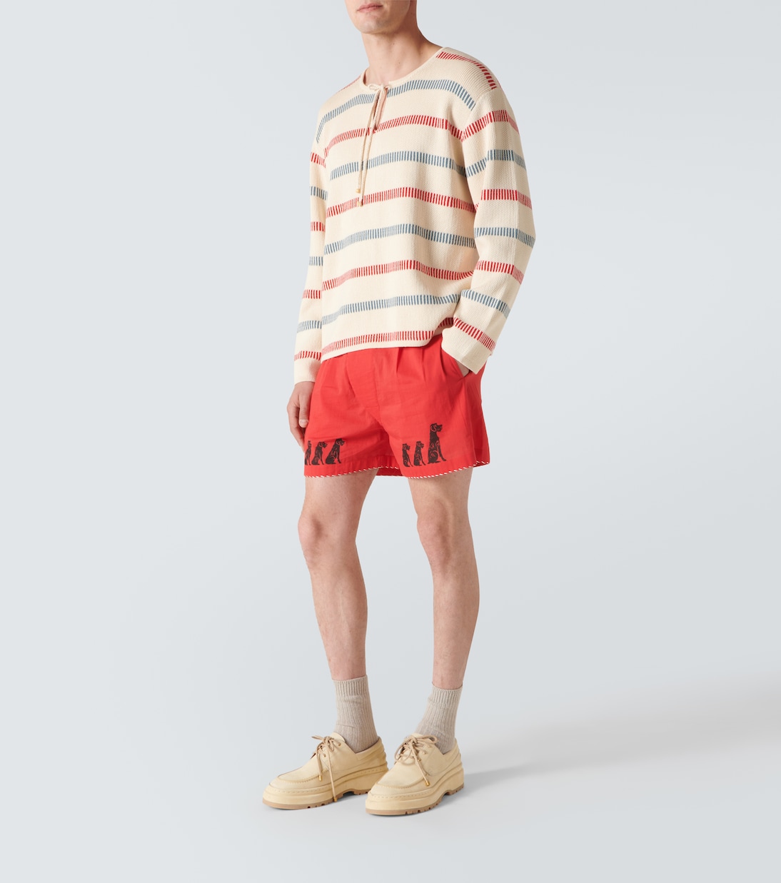 Shorts Monday de algodón estampado | Bode