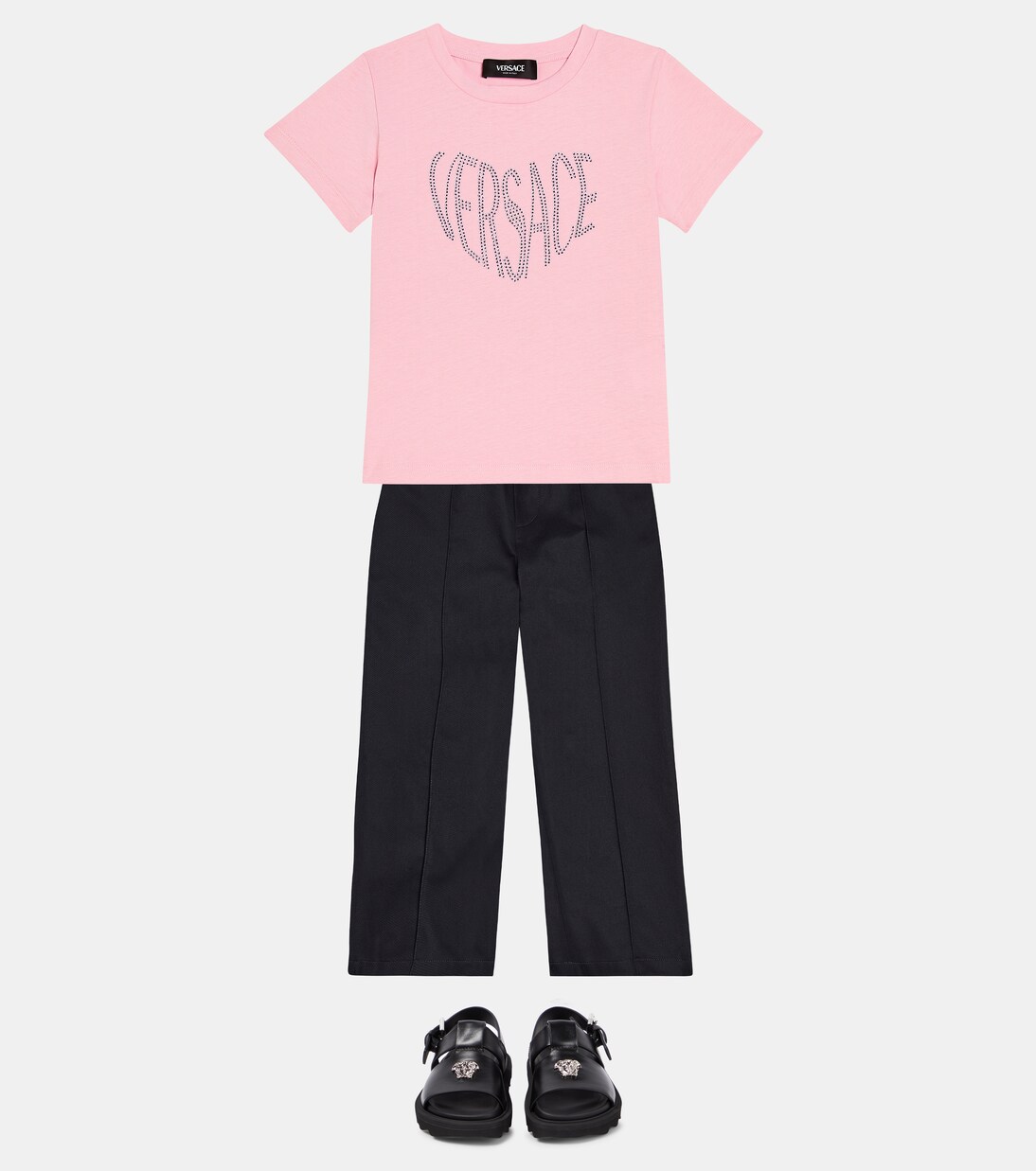 Greca cotton pants  | Versace Kids