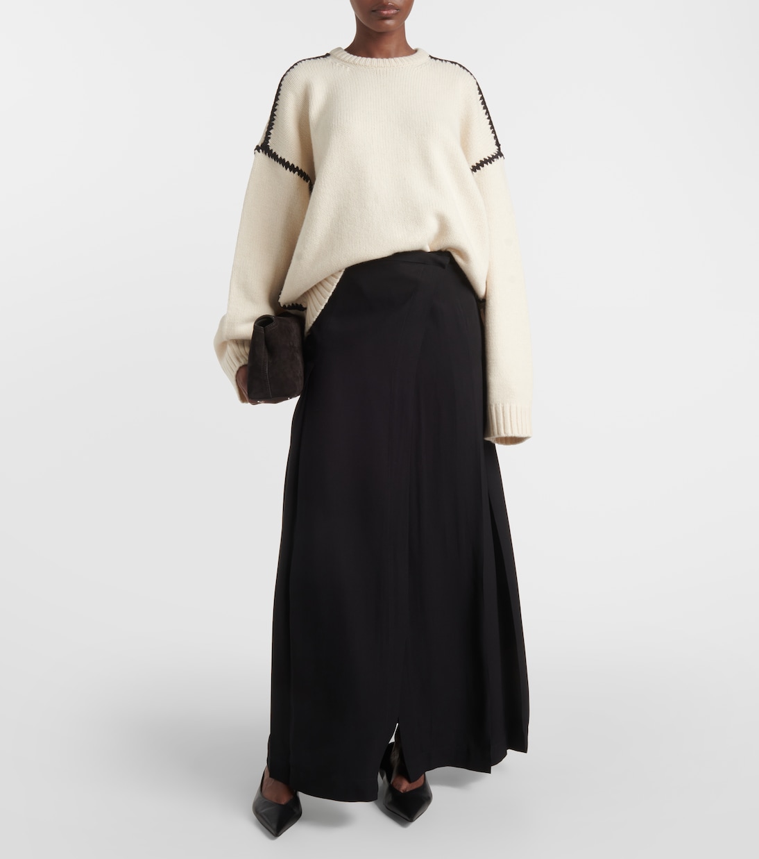 랩 크레이프 맥시 스커트 | Toteme