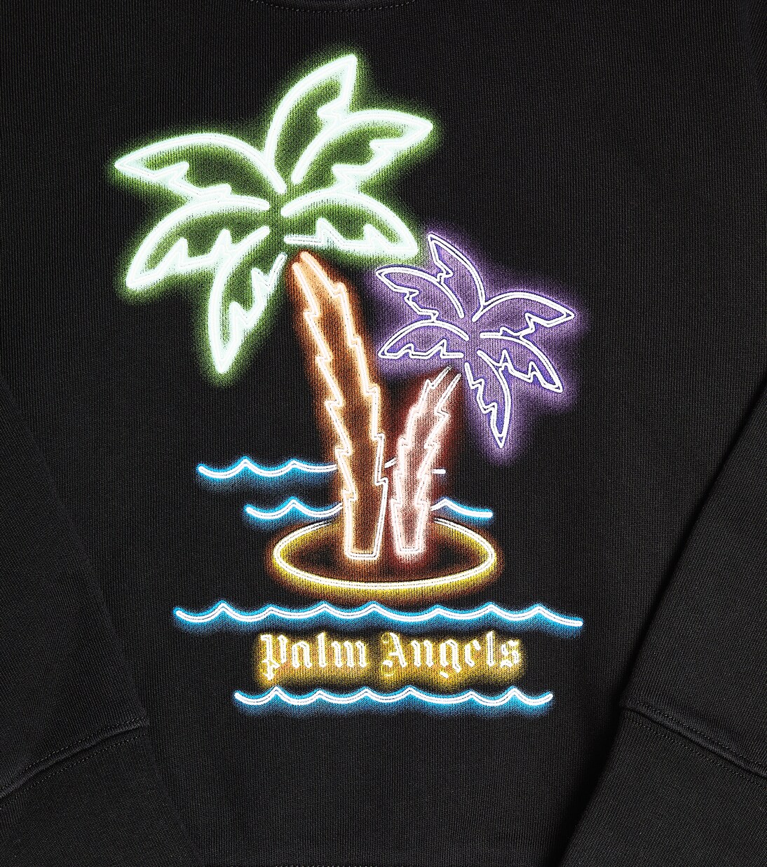 Printed cotton jersey sweatshirt | Palm Angels Kids