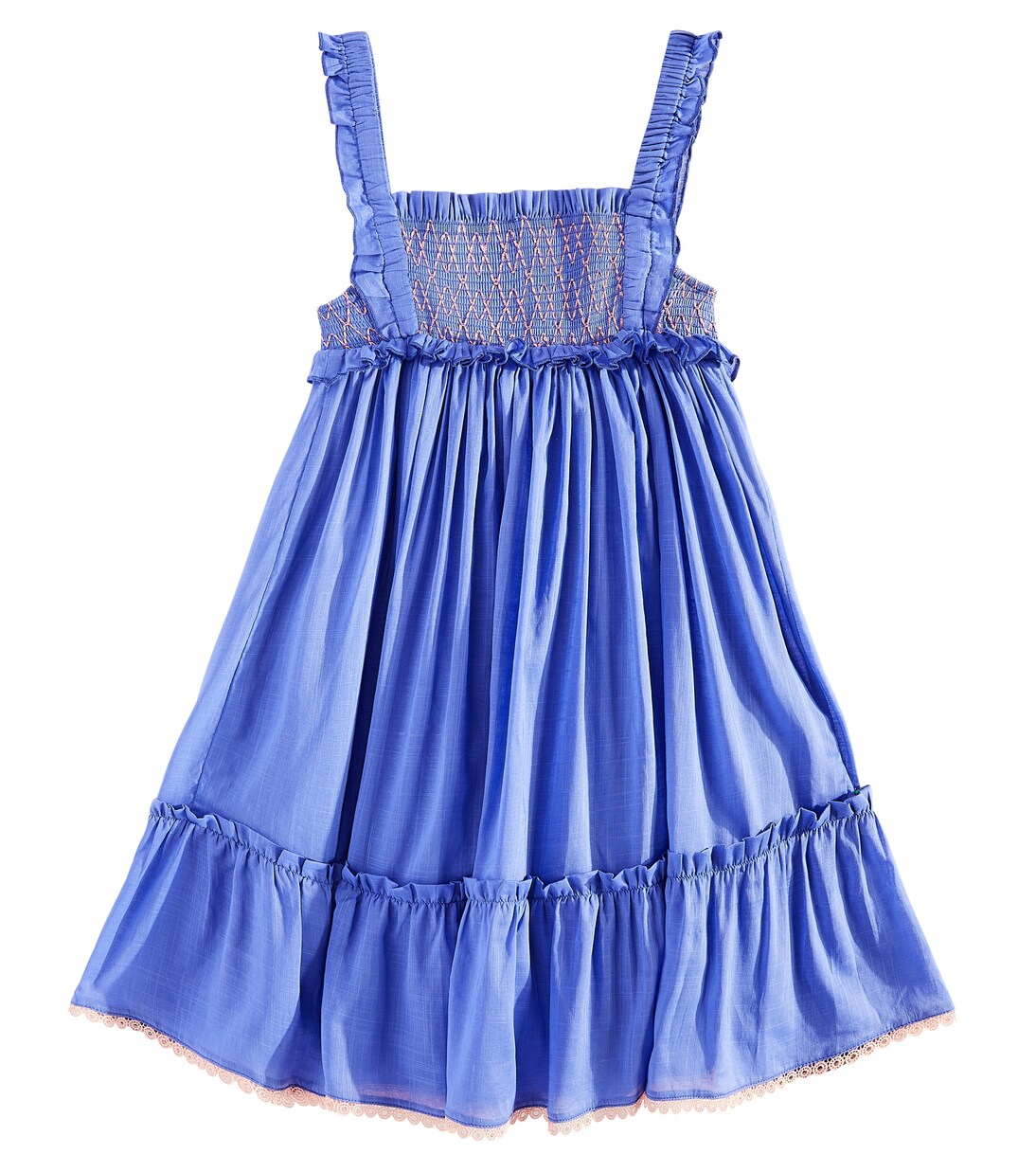 Pop embroidered shirred cotton dress | Zimmermann Kids
