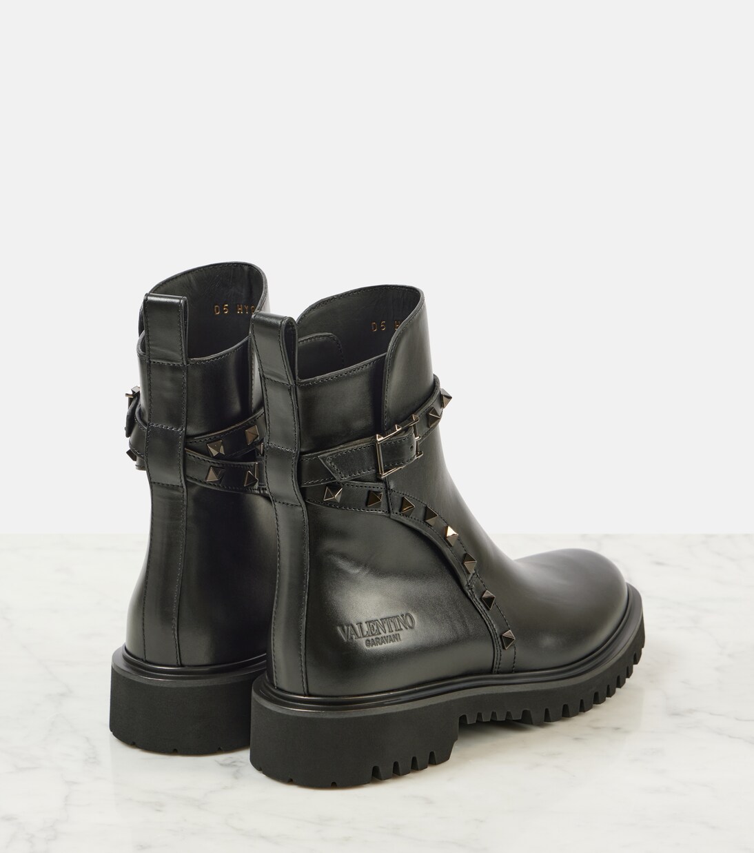 Ankle Boots Rockstud aus Leder | Valentino Garavani