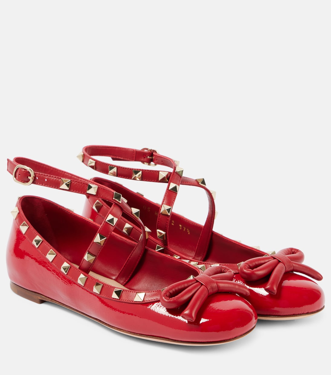 Ballerinas Rockstud aus Lackleder | Valentino Garavani