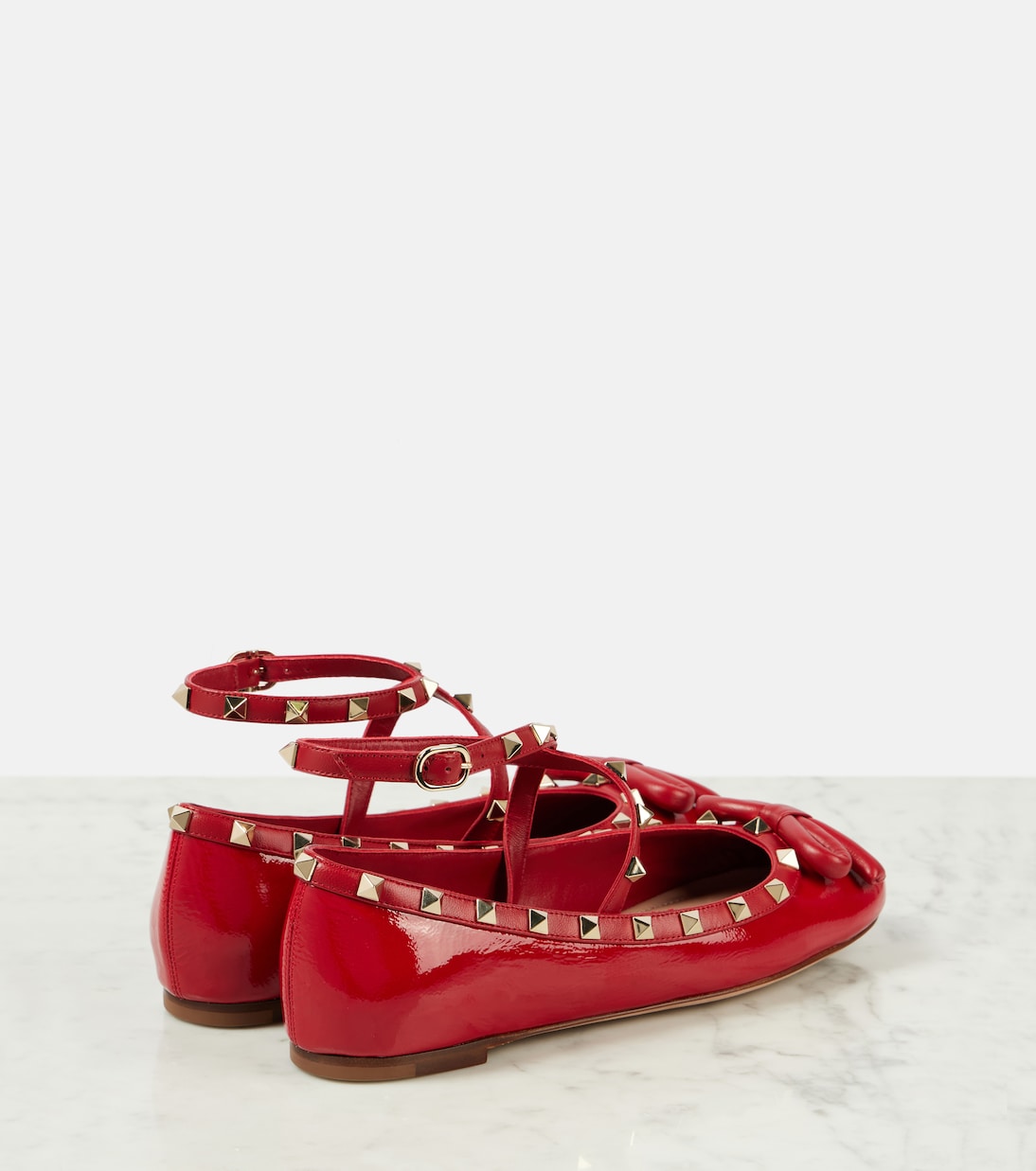 Ballerinas Rockstud aus Lackleder | Valentino Garavani