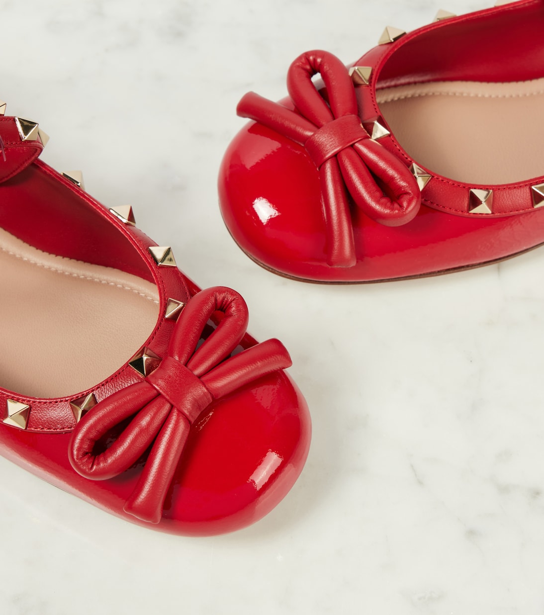 Ballerinas Rockstud aus Lackleder | Valentino Garavani