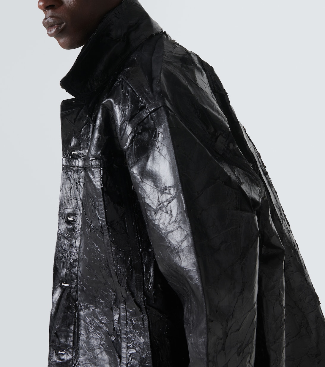 Beschichtete Jeansjacke  | Rick Owens