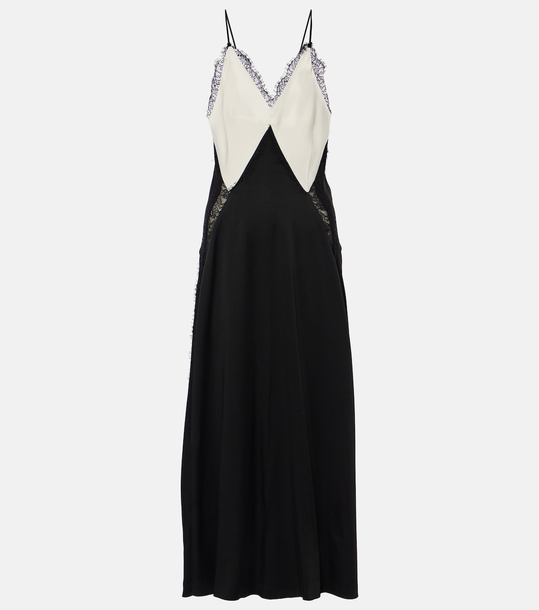 Slipdress aus Satin mit Spitze | Victoria Beckham
