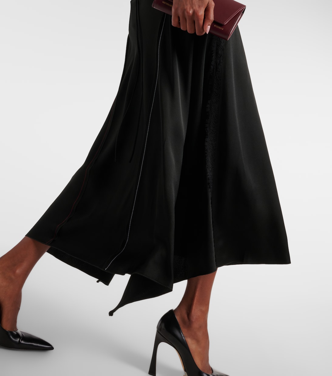 Slipdress aus Satin mit Spitze | Victoria Beckham