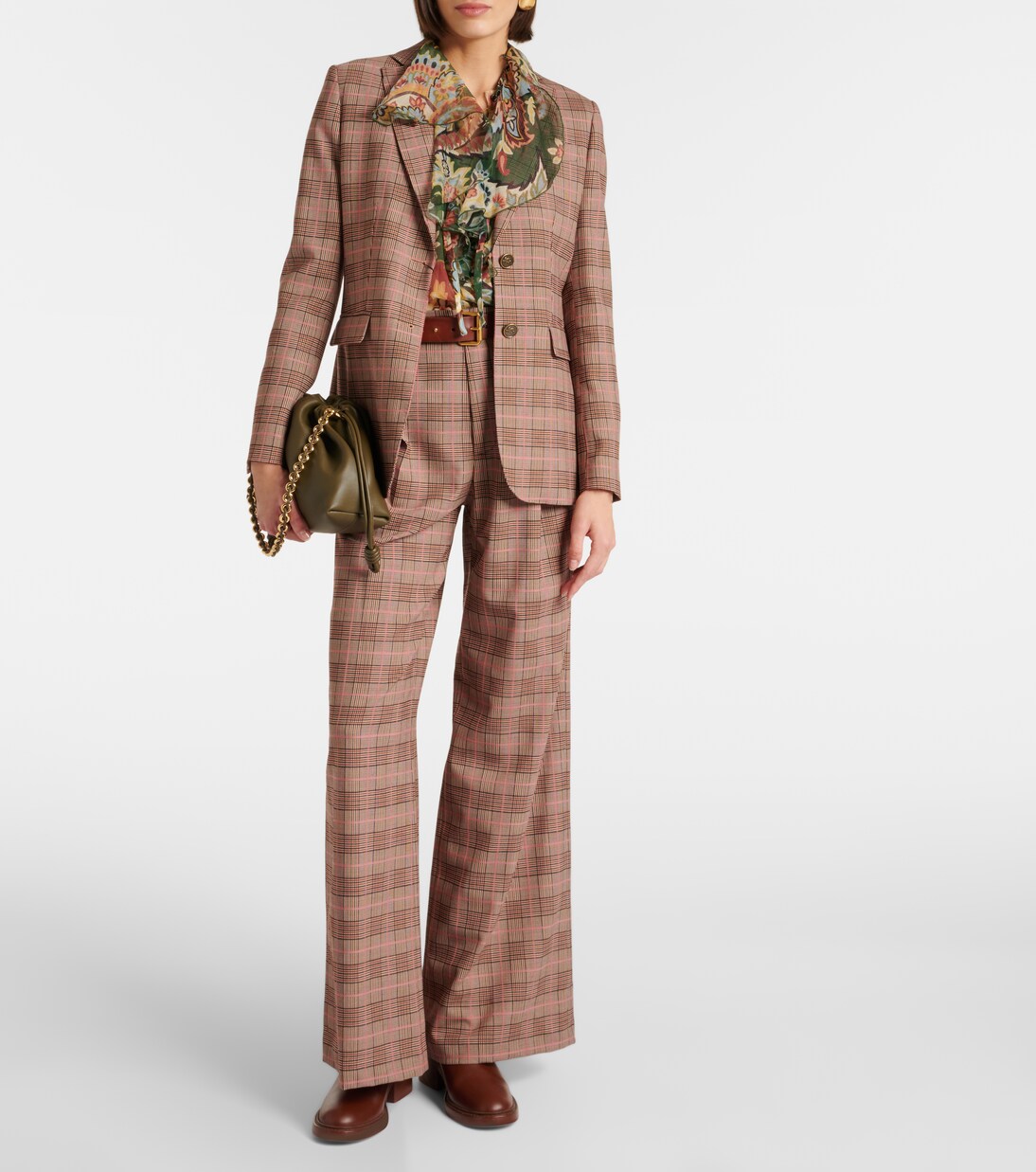 Checked high-rise wide-leg pants | Etro