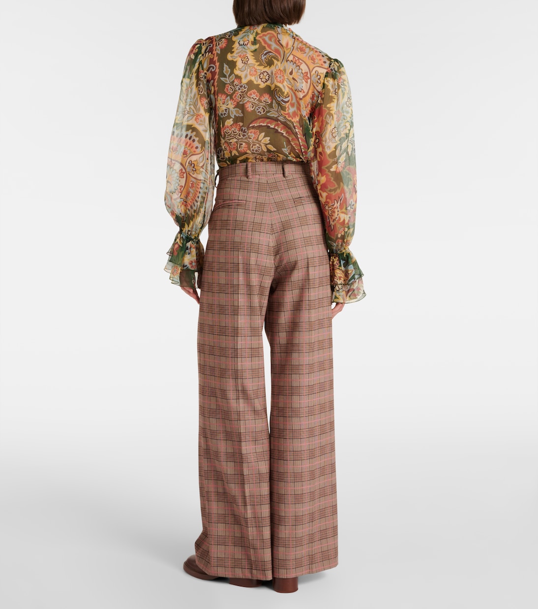 Checked high-rise wide-leg pants | Etro