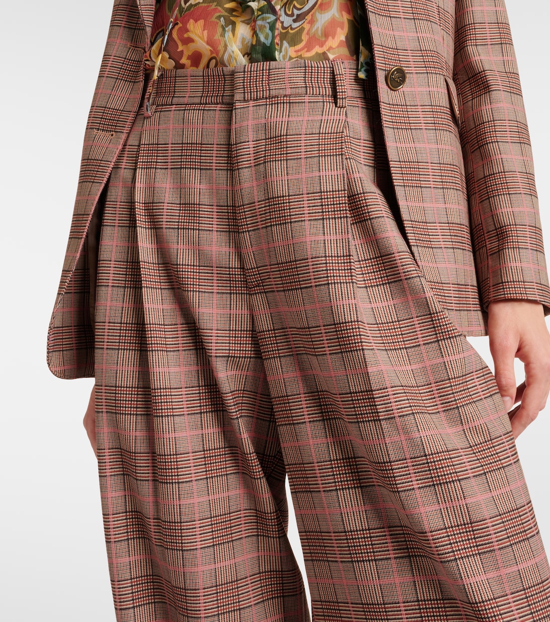 Checked high-rise wide-leg pants | Etro