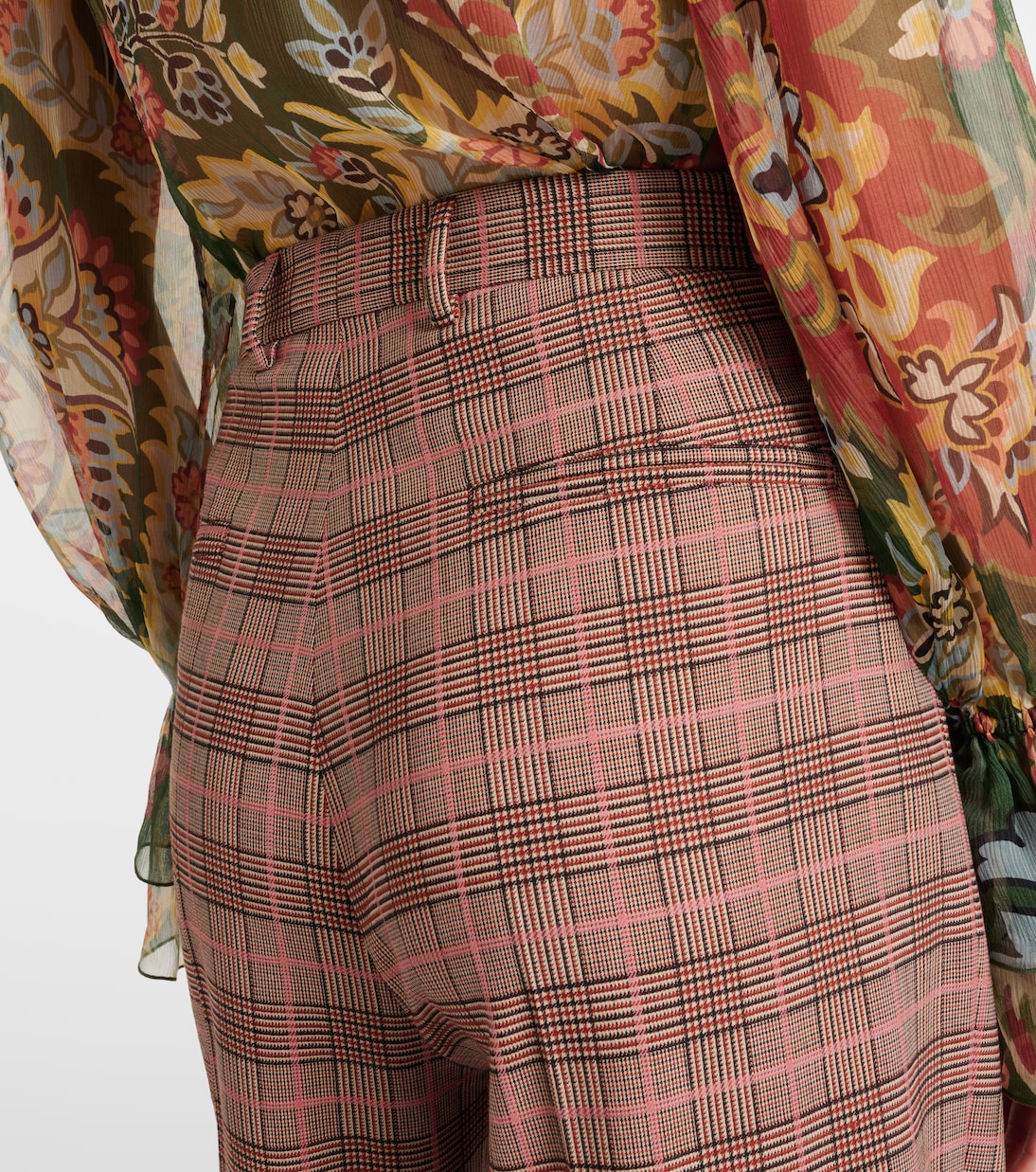 Checked high-rise wide-leg pants | Etro