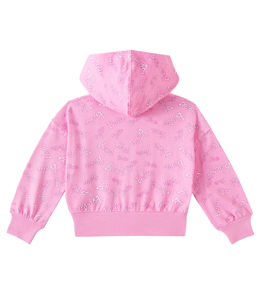 x Barbie® printed cotton-blend jersey hoodie | Monnalisa