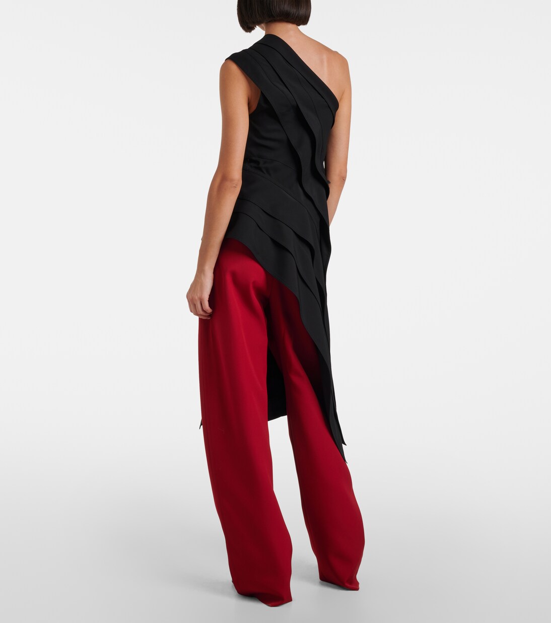 One-shoulder jersey top | Bottega Veneta