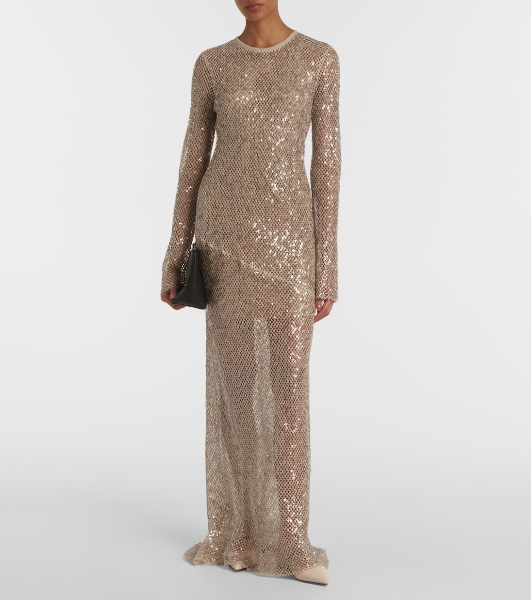 Robe longue à sequins | Brunello Cucinelli