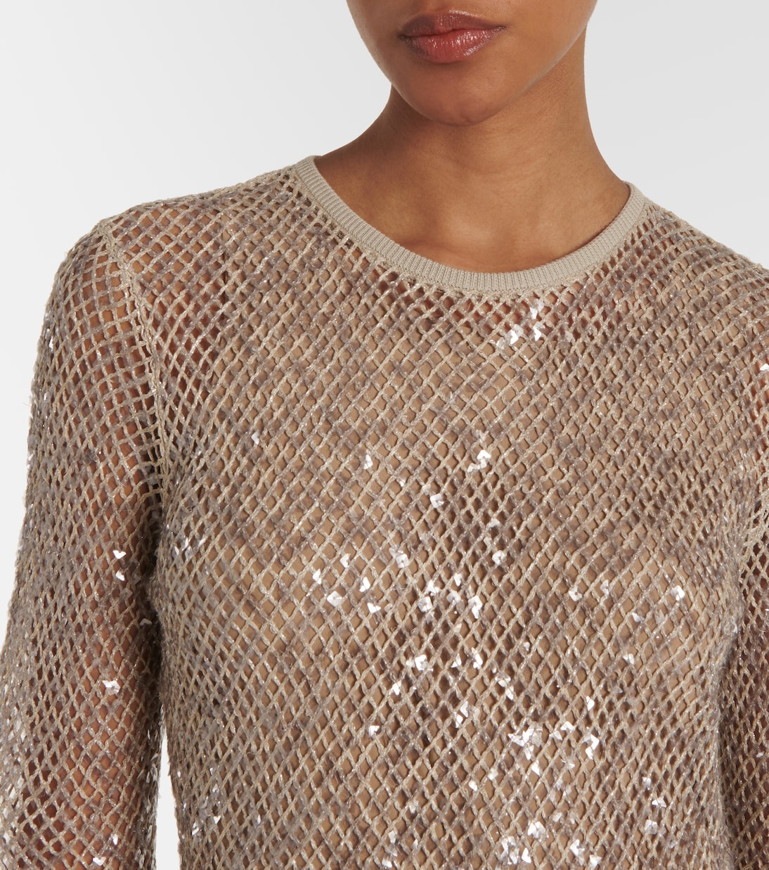 Robe longue à sequins | Brunello Cucinelli