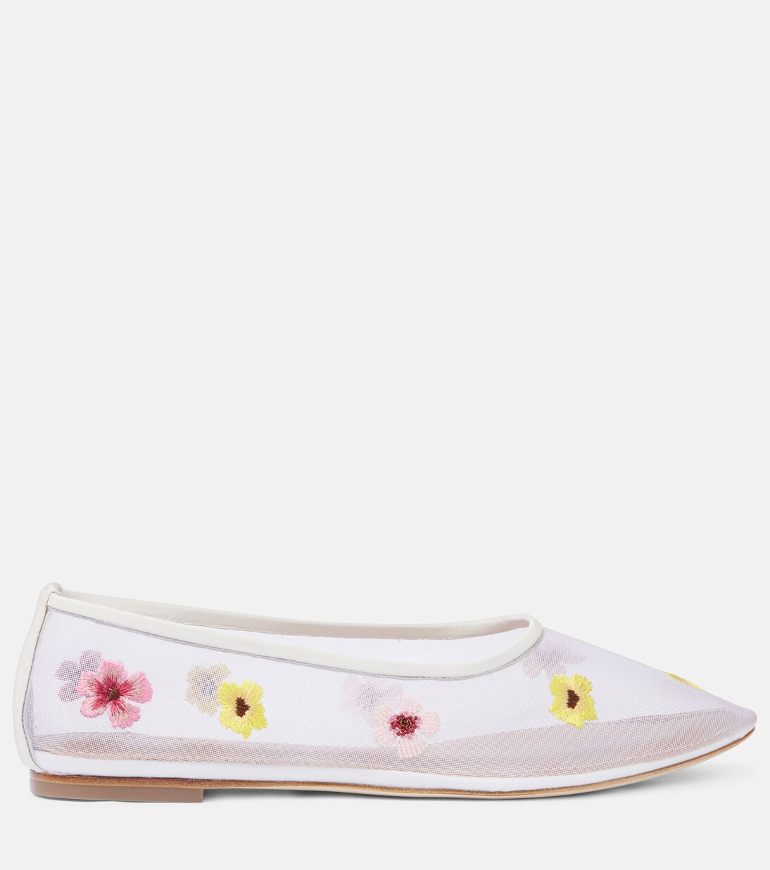 Alba floral mesh ballet flats | Staud