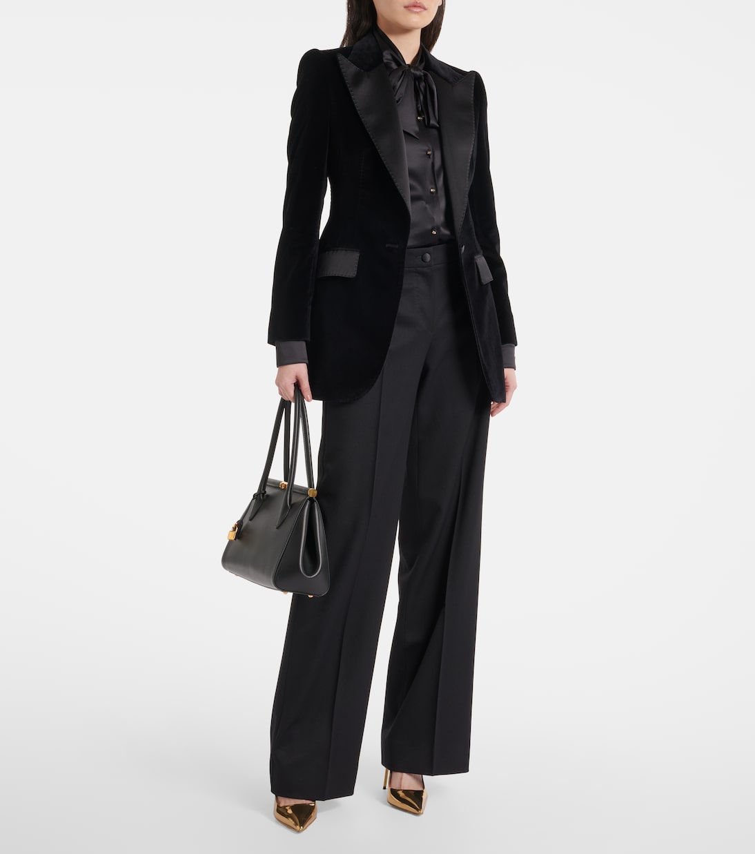 Schluppenbluse aus Satin | Dolce&Gabbana