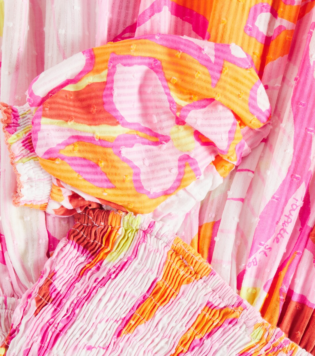 Bertha shirred cotton dress | Poupette St Barth Kids