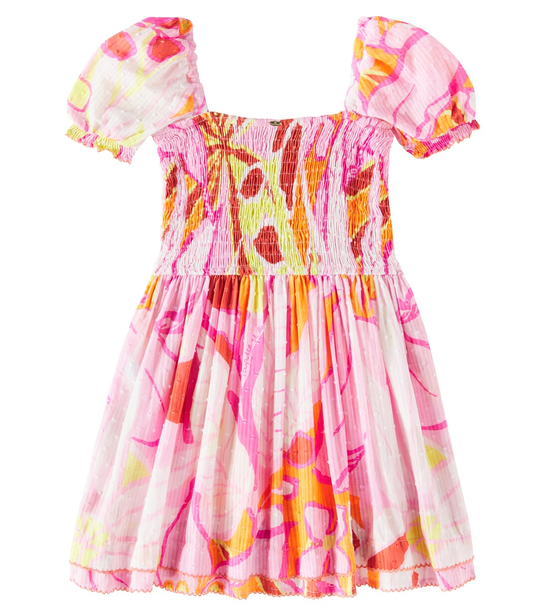 Bertha shirred cotton dress | Poupette St Barth Kids