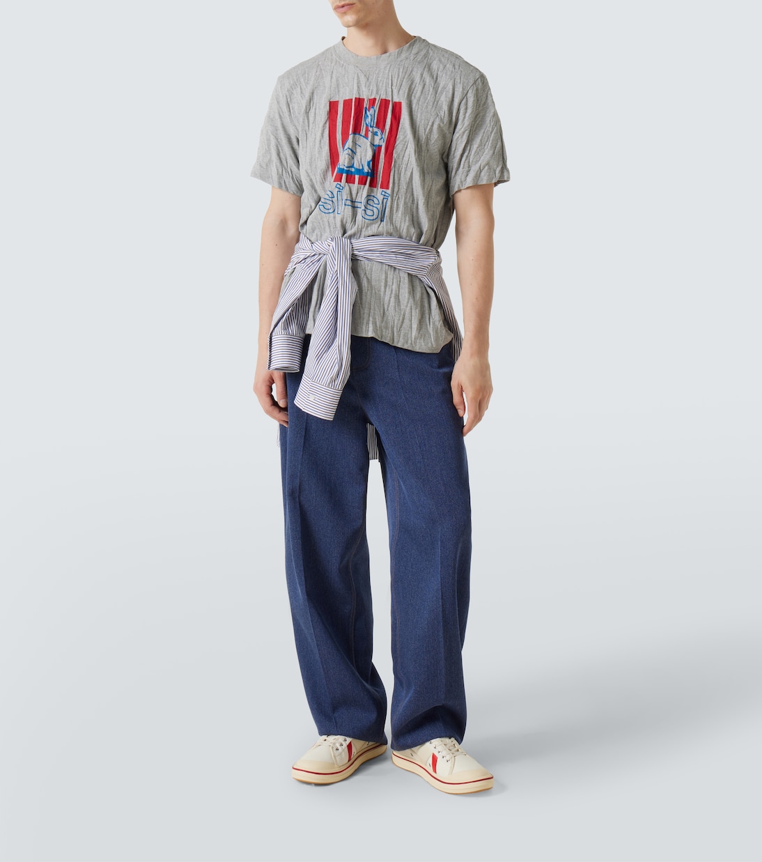Printed cotton-blend jersey T-shirt | Bottega Veneta