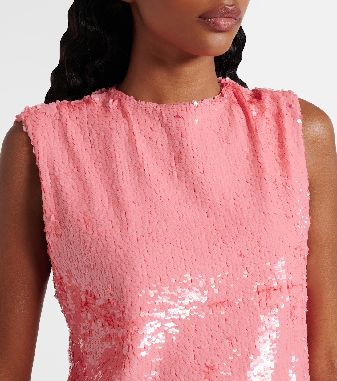 Robe de cocktail en coton à sequins | JW Anderson