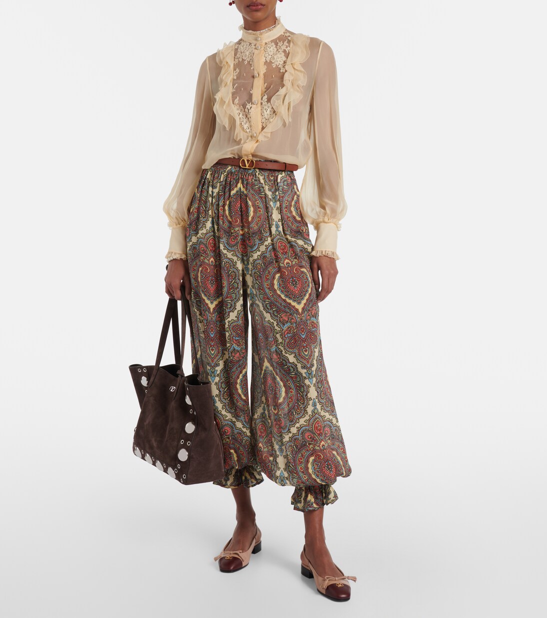 Valet Du Roi leather slingback flats | Valentino Garavani