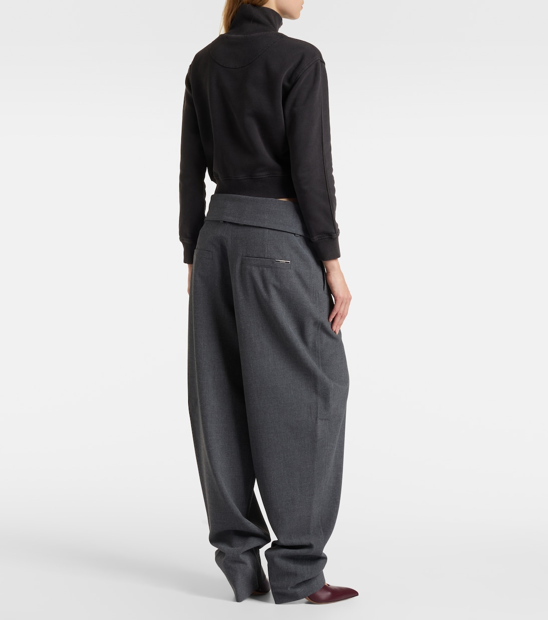 Sudadera cropped de algodón | The Attico