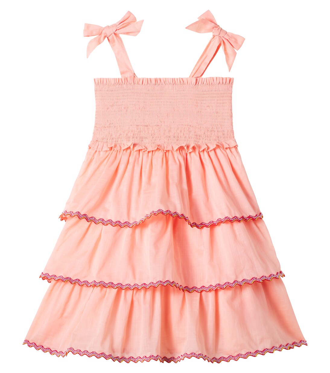 Rhiannon tiered smocked cotton dress | Zimmermann Kids