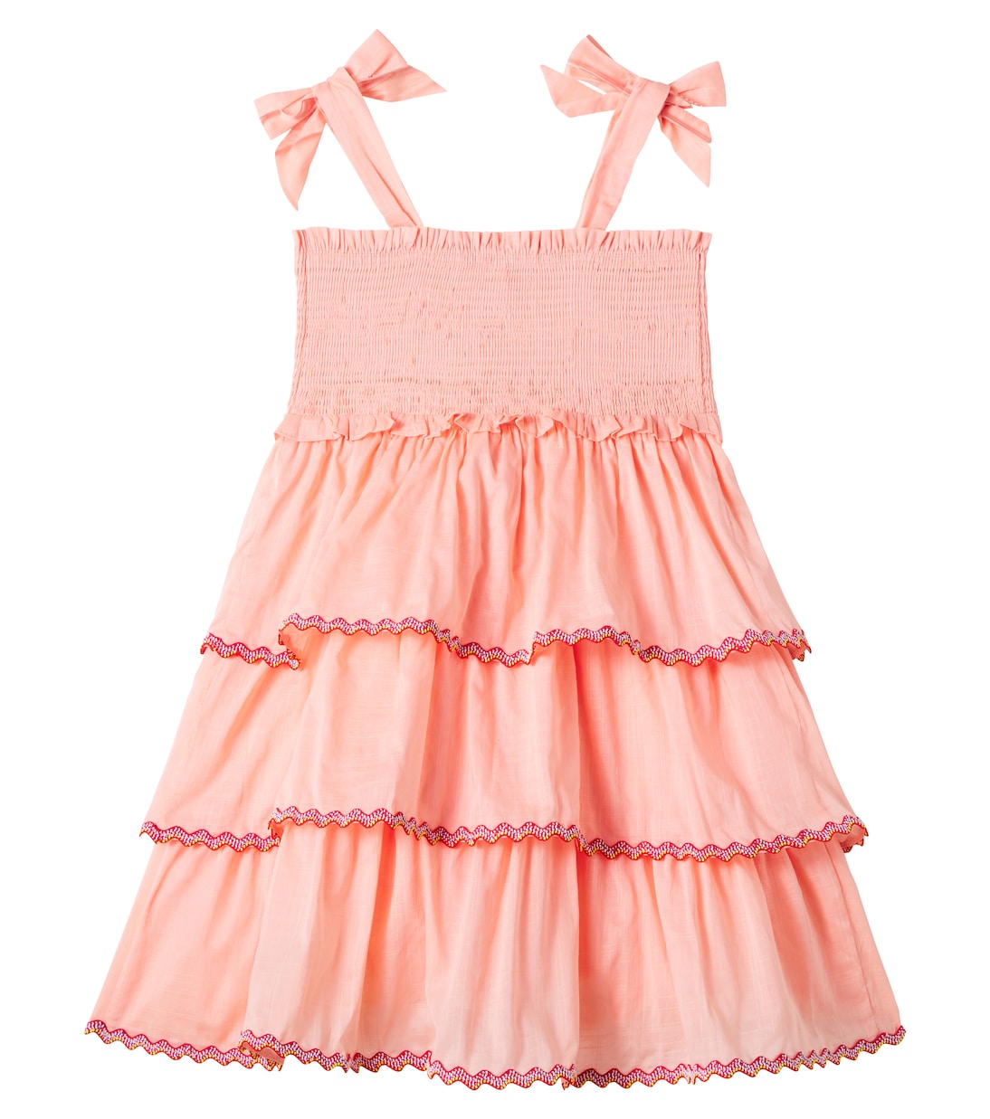 Rhiannon tiered smocked cotton dress | Zimmermann Kids