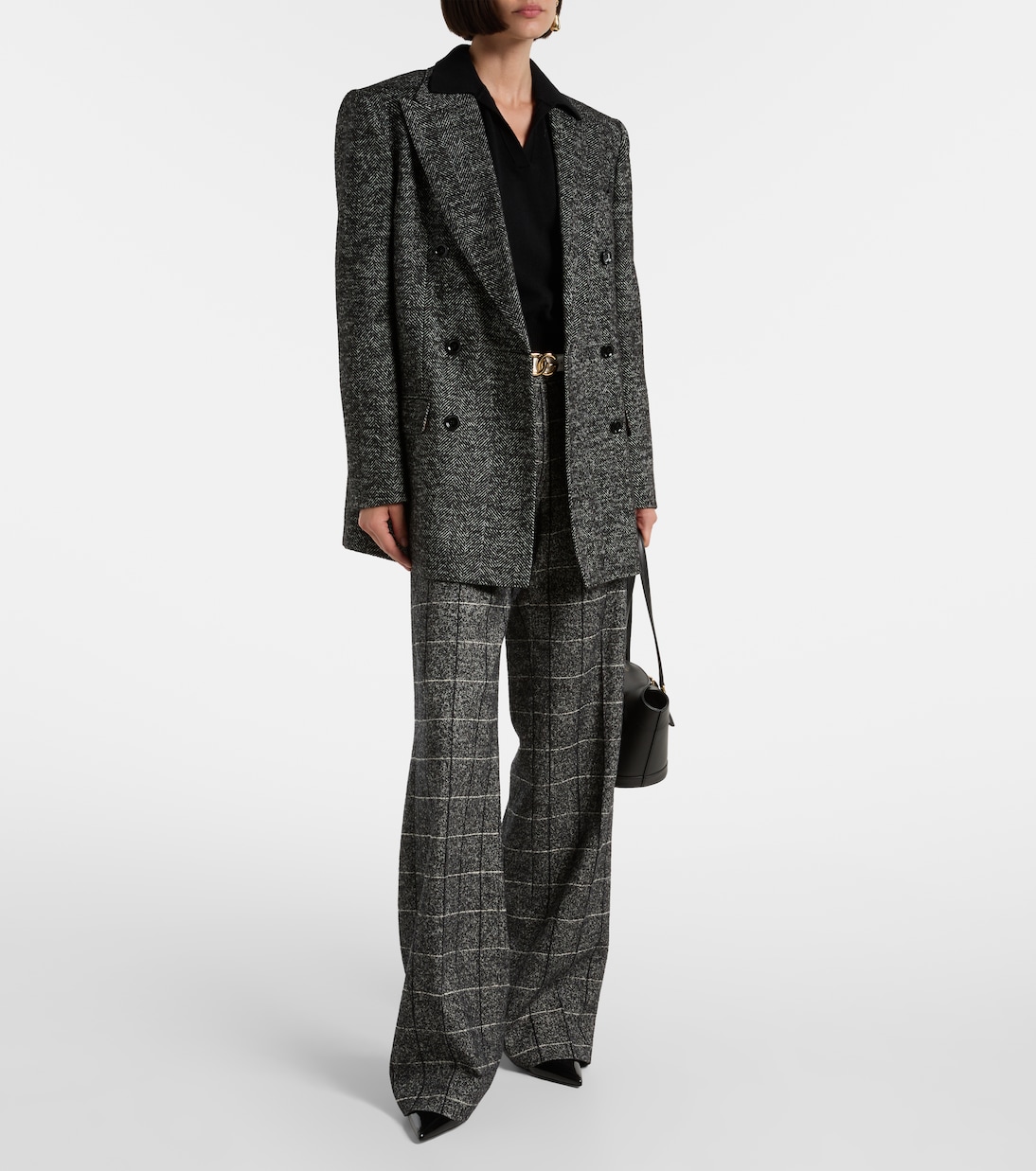 High-rise wool-blend wide-leg pants | Dolce&Gabbana