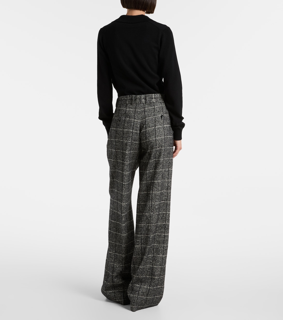 High-rise wool-blend wide-leg pants | Dolce&Gabbana